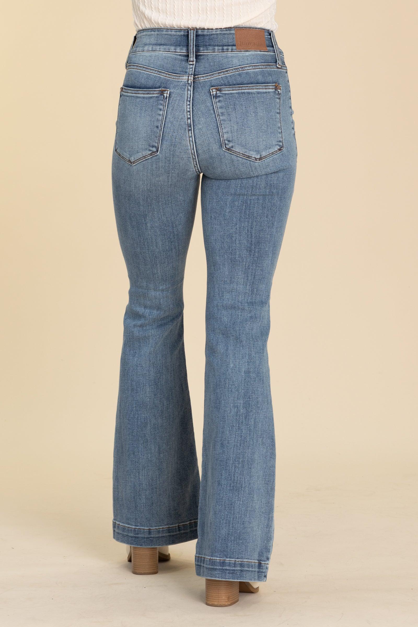 Judy Blue High Waist Trouser Flare Jeans Product Image