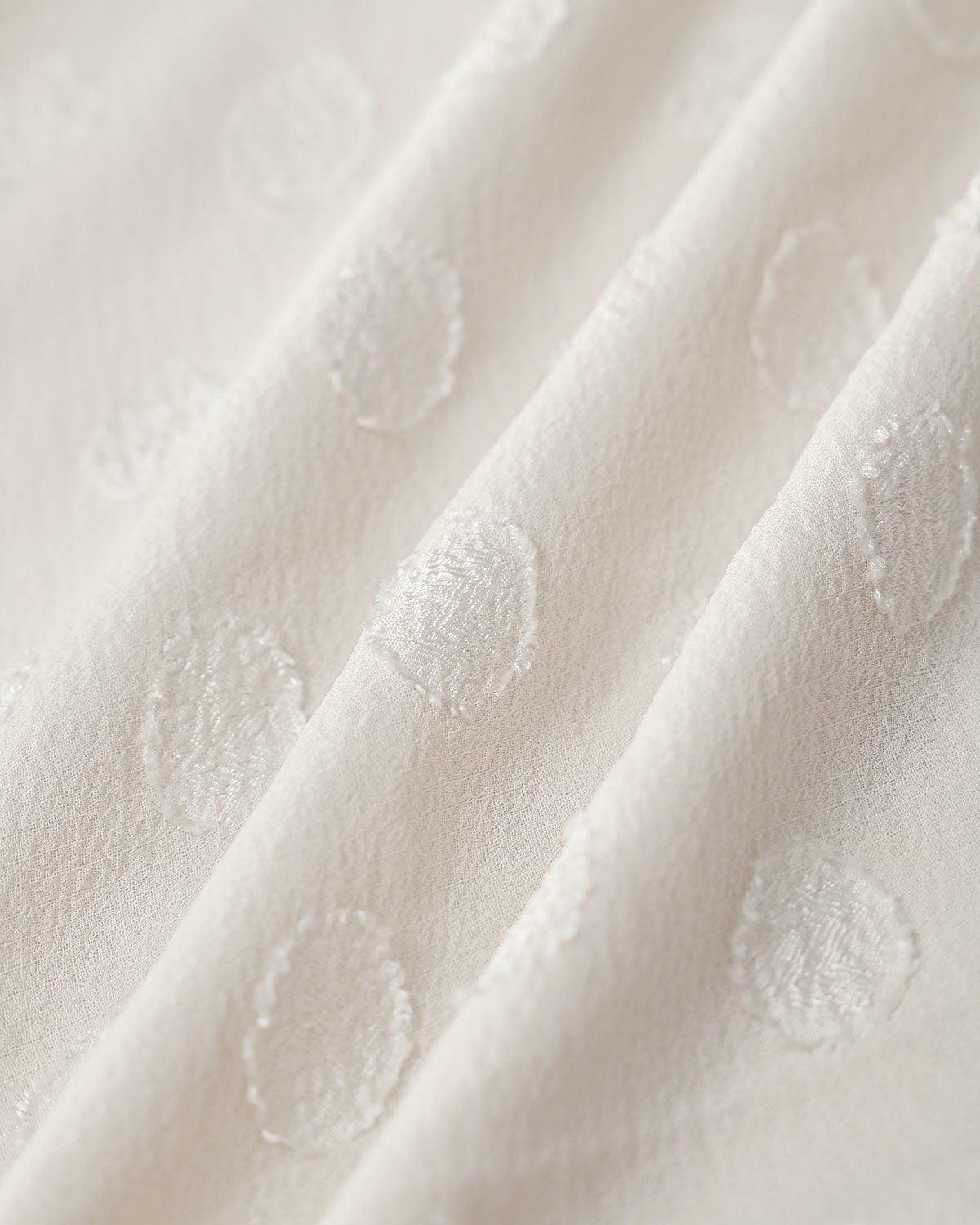 Beige Polka Dot V-Neck Midi Dress Product Image