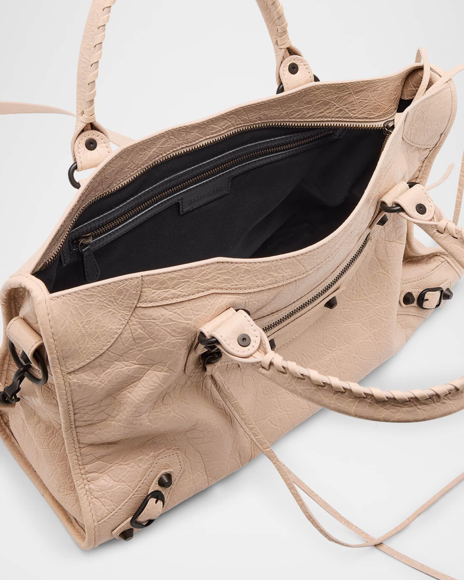 Le City Medium Crinkled Leather Top-Handle Bag Product Image