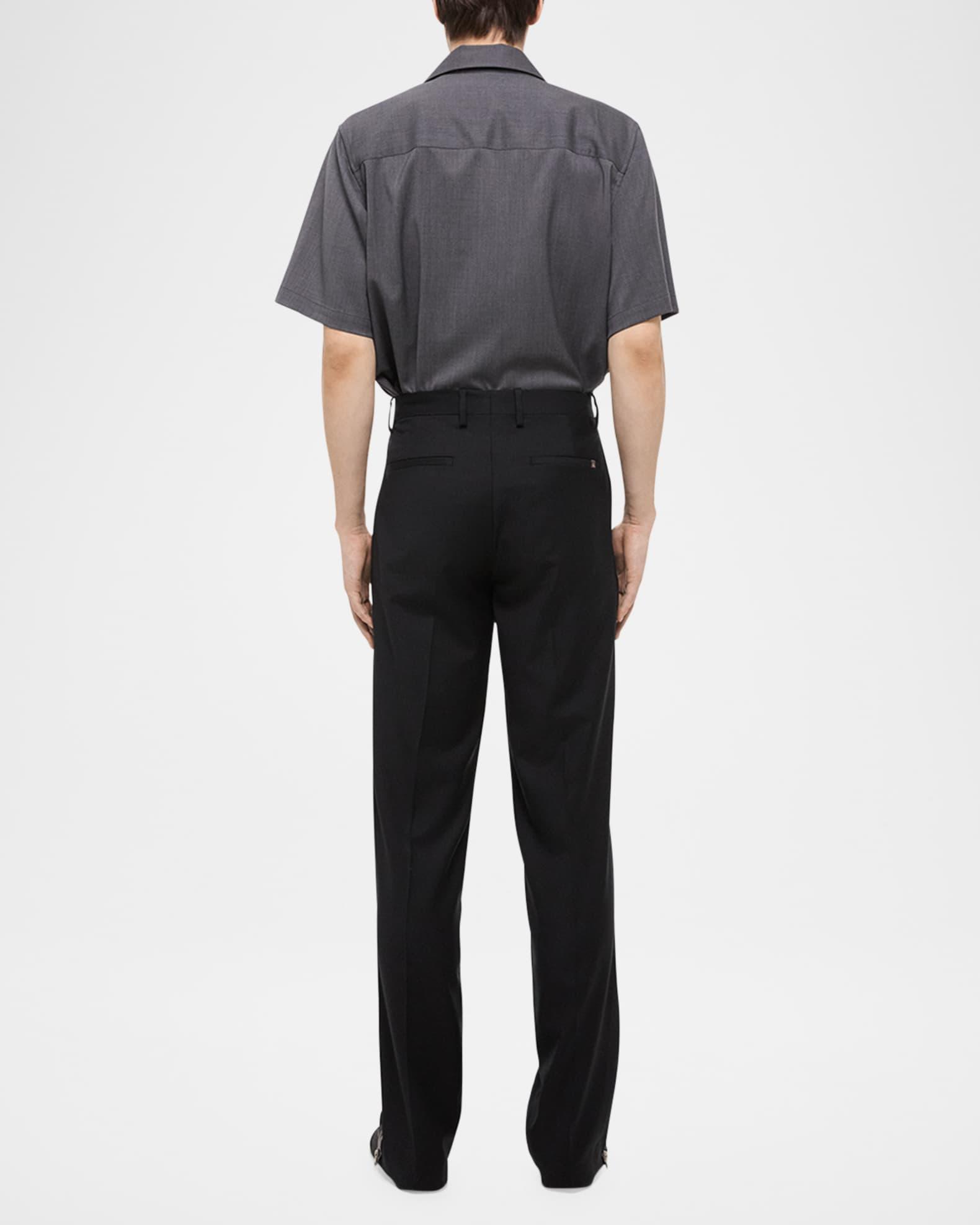 Men's Zip Double-Pleated Trousers Product Image