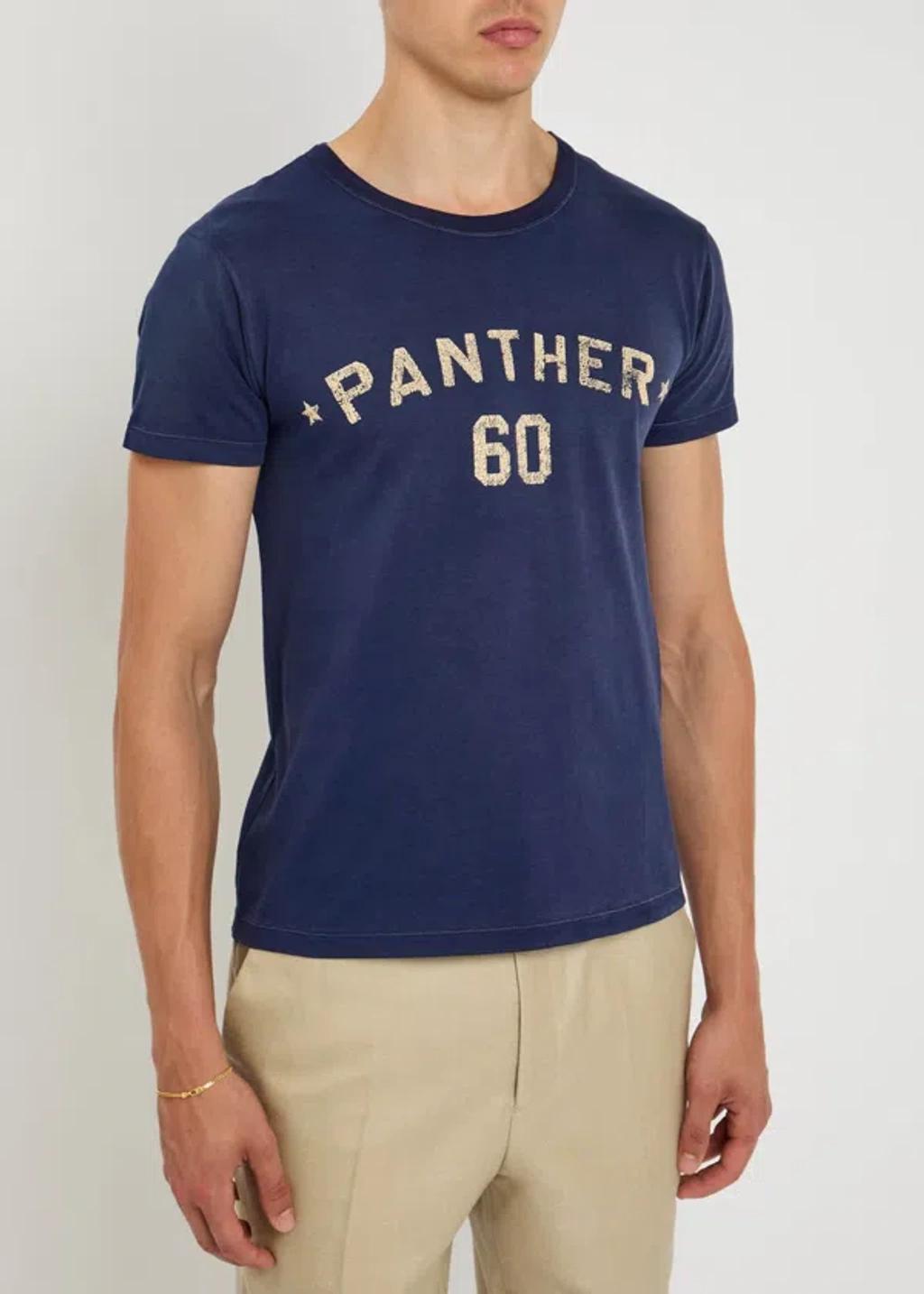 VALENTINO Garavani Navy Cotton T-shirt In Blue Product Image