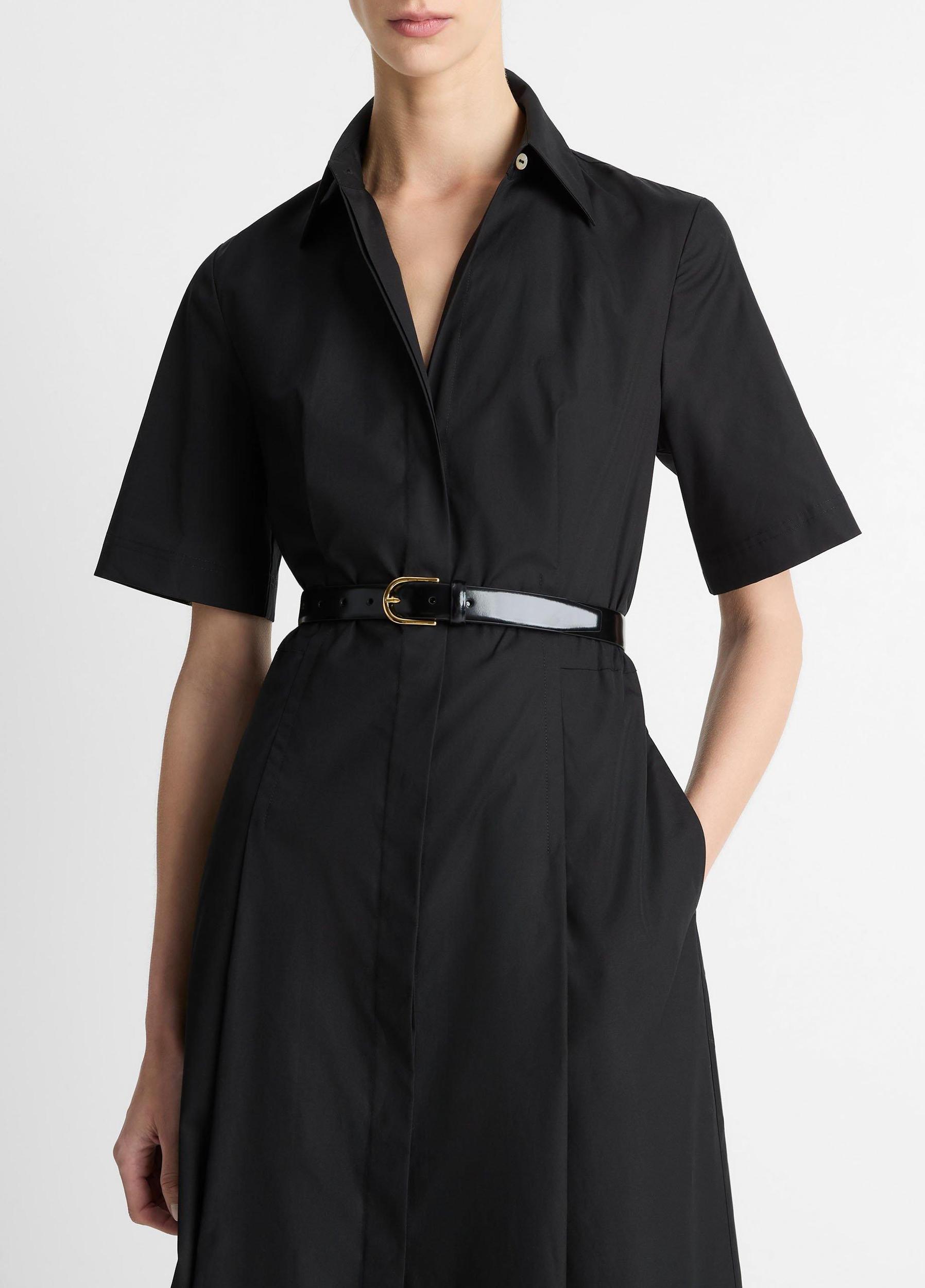 Cotton Short-Sleeve Shirt Dress Product Image