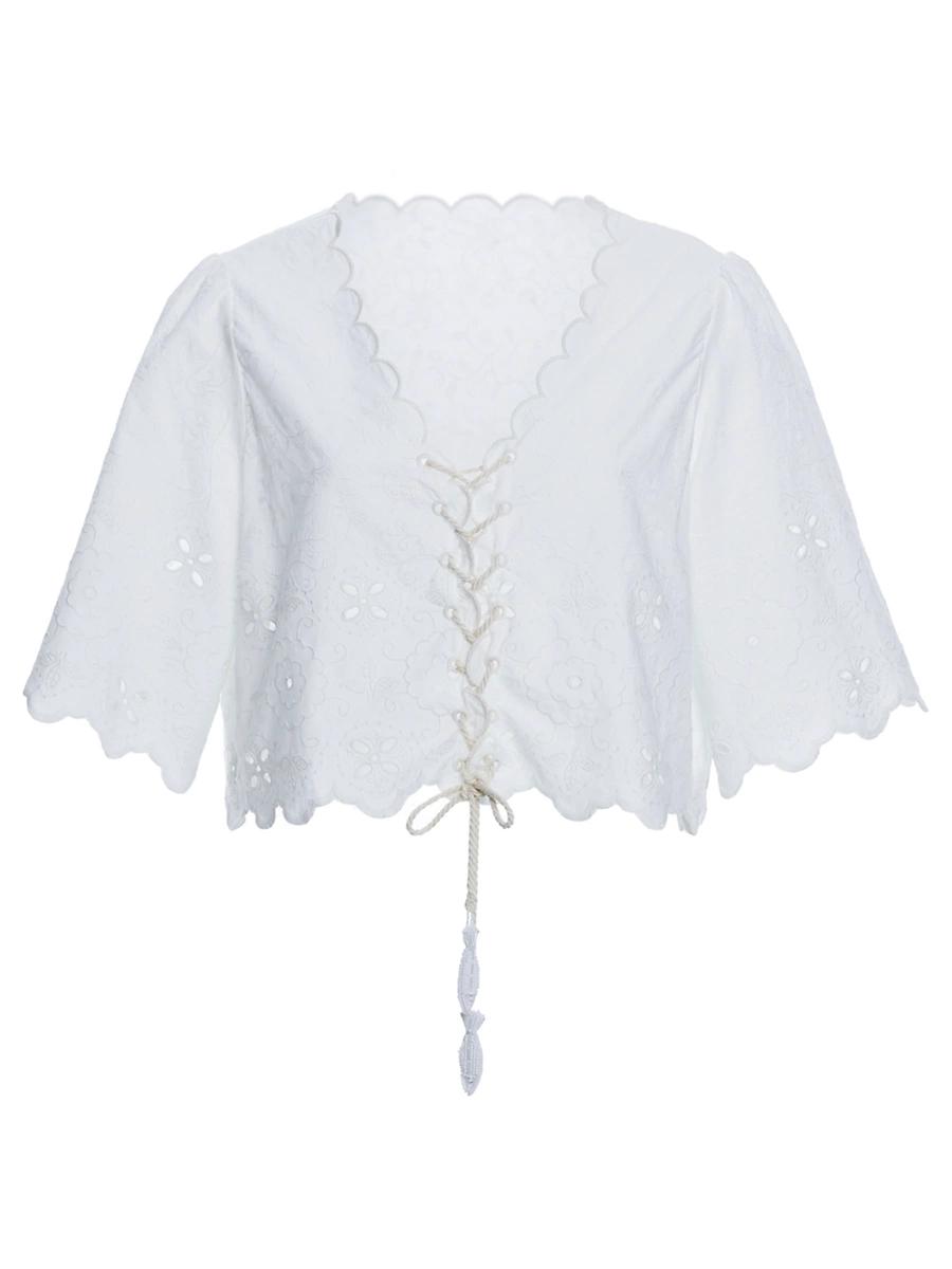 Womens Riveria Radiance Madeira Azure Cotton Blouse Product Image