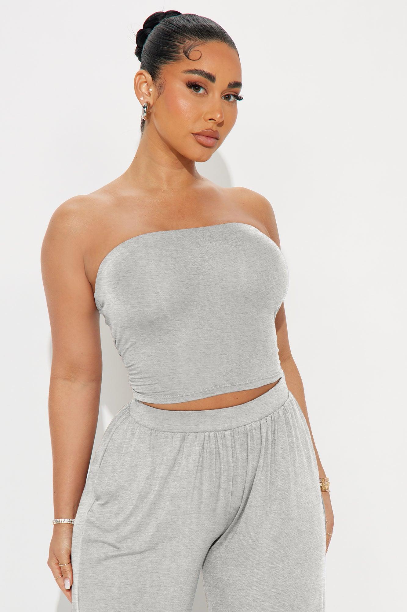Callie 3 Piece Pant Set - Heather Grey Product Image