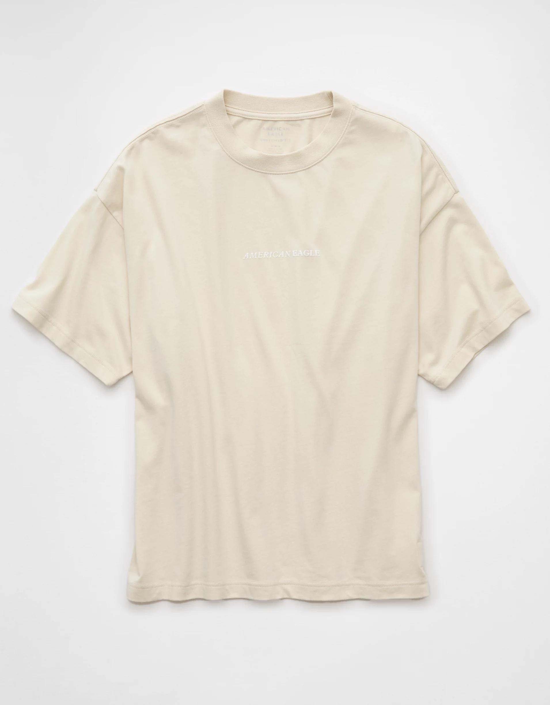 AE Laidback Luxe Heavyweight Oversized Logo Graphic T-Shirt Product Image