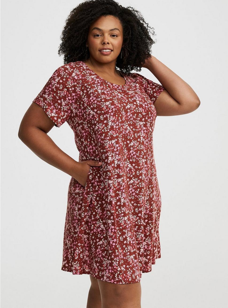 Mini Cap-Sleeve Trapeze Dress Product Image