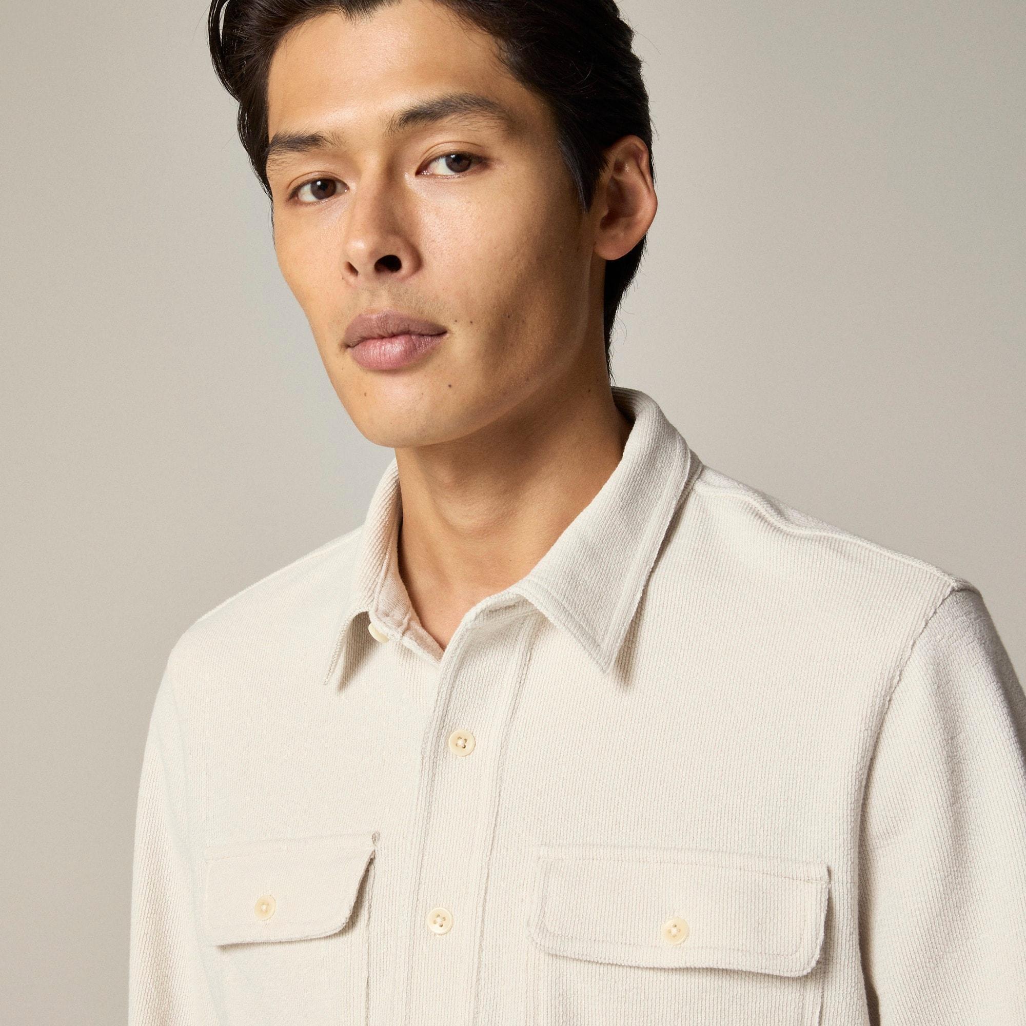 Long-sleeve textured sweater-tee shirt Product Image