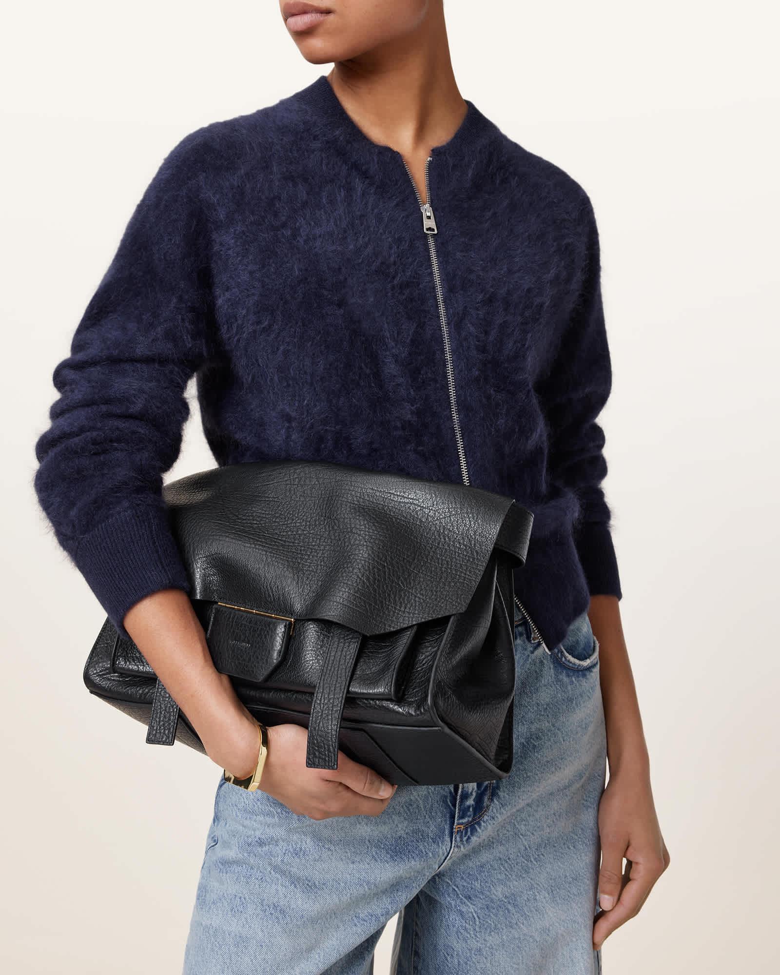 Ursa Grain Leather Satchel Bag Product Image