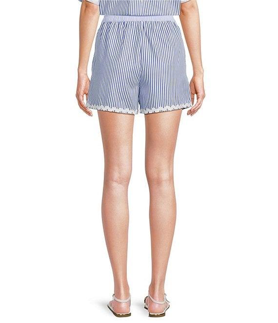 A Loves A Woven Ric Rac Trim Stripe Pull On Coordinating Shorts Product Image