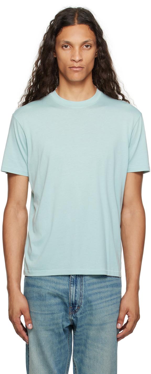 TOM FORD Classic Crewneck Short-sleeved T-shirt In Blue Product Image