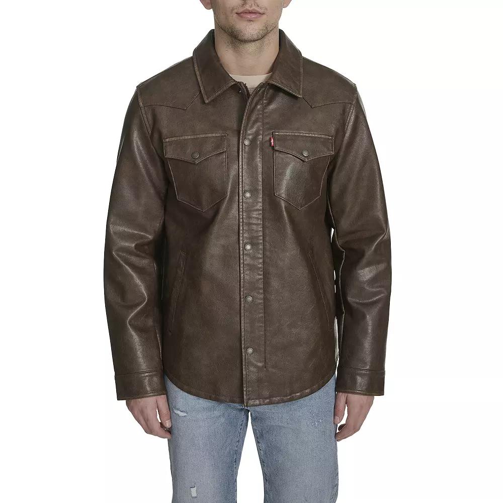 Men's Levi's® Faux Leather Shacket,  Product Image