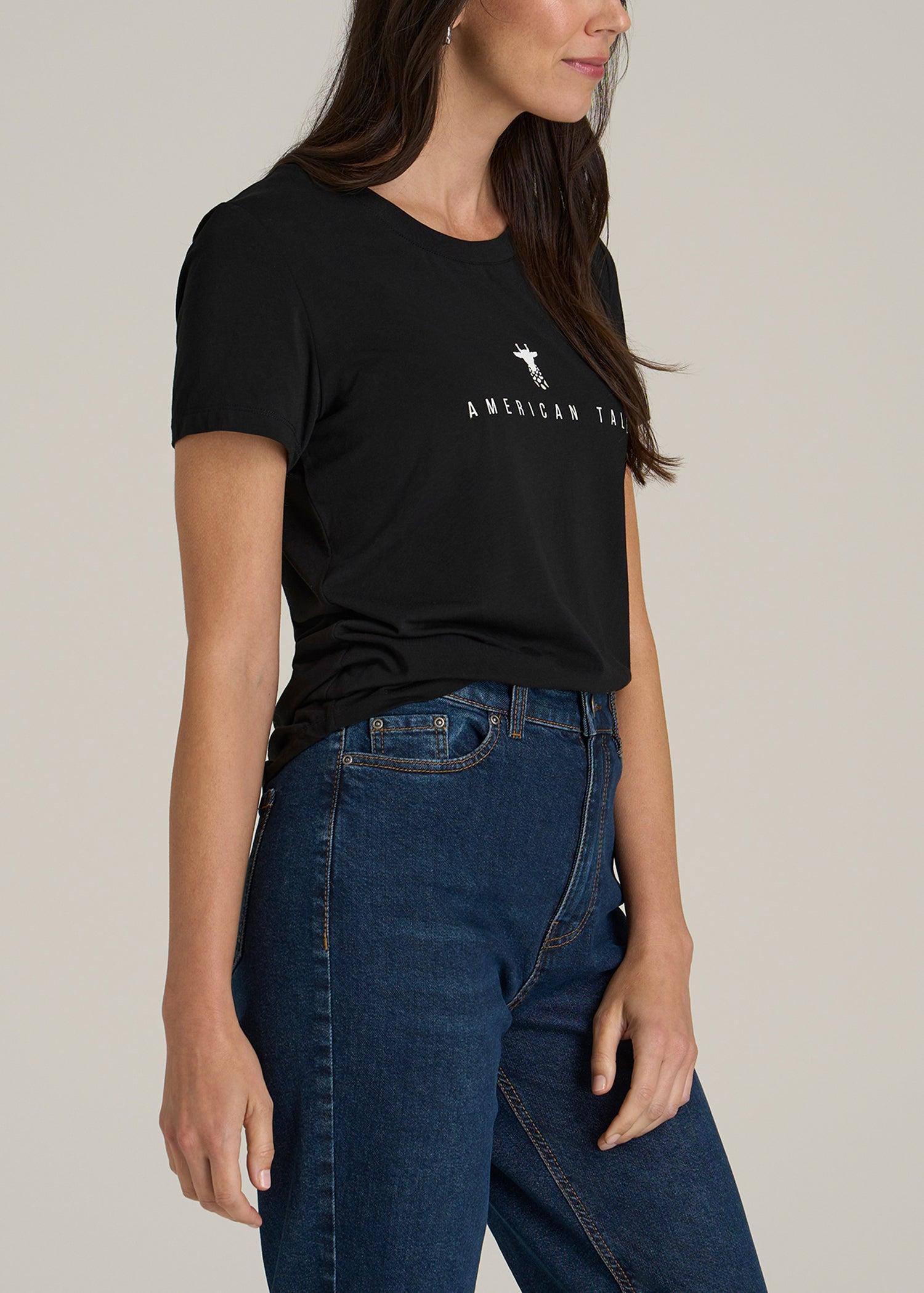 Regular Corporate Logo Tee for Women in Black Female Product Image