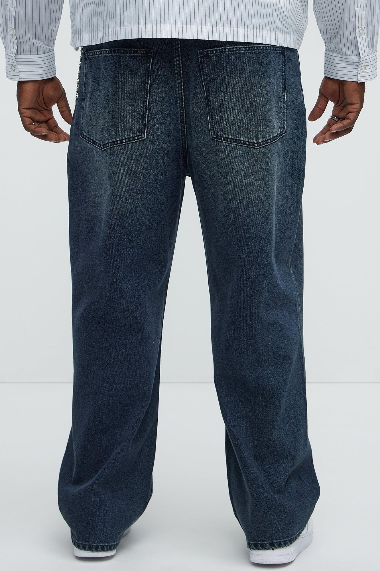 Down Bad Baggy Jeans - Dark Wash Male Product Image