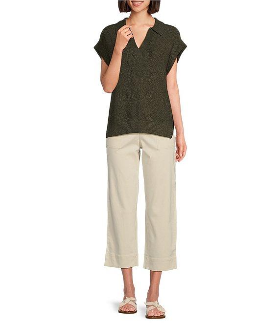 Tommy Bahama Short Sleeve Johnny Collar Linen Top Product Image