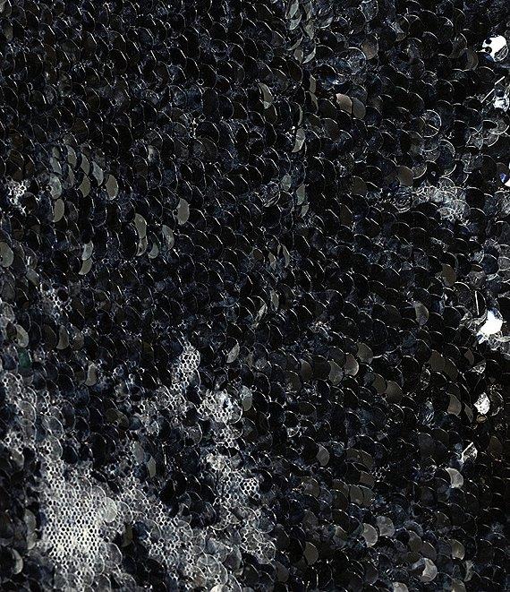 Muse by Marchesa Geranium Floral Sequin Strapless Sheath Flounce Gown Product Image