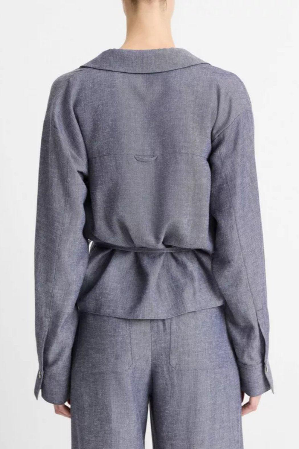 Collared Wrap Top Product Image