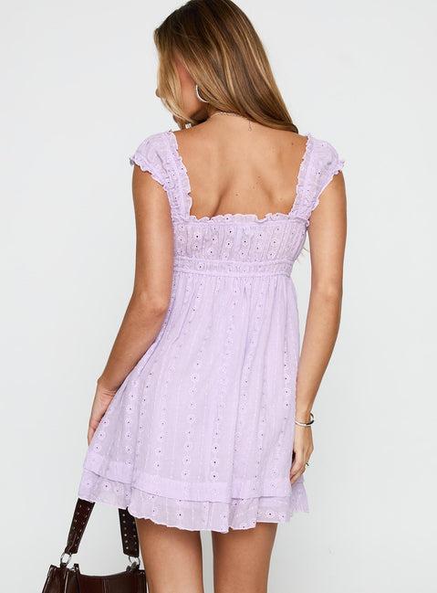 Carlita Mini Dress Lilac Product Image