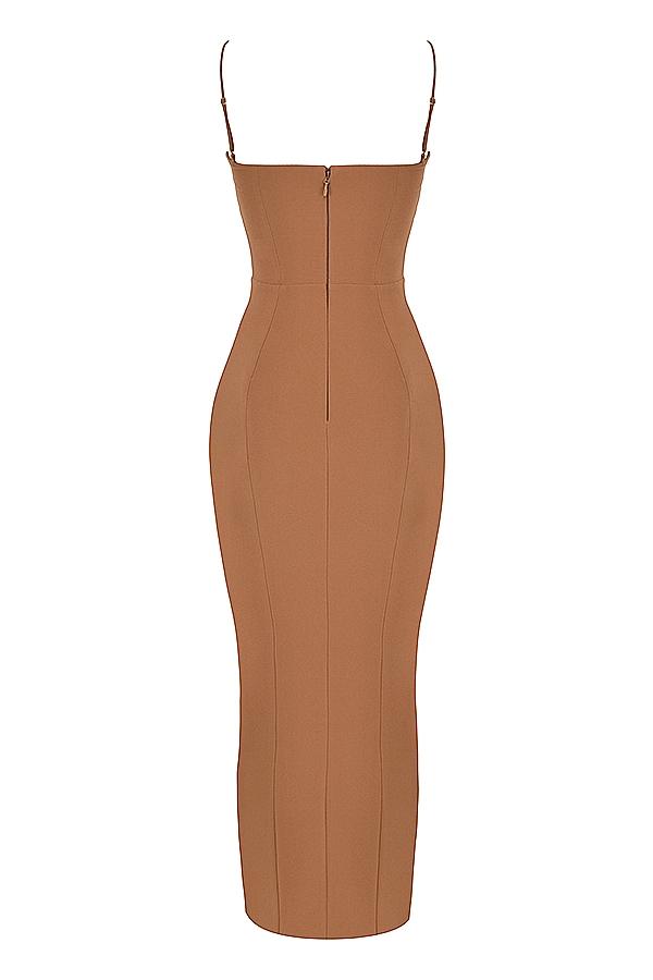 Jaida  toast corset maxi dress Product Image