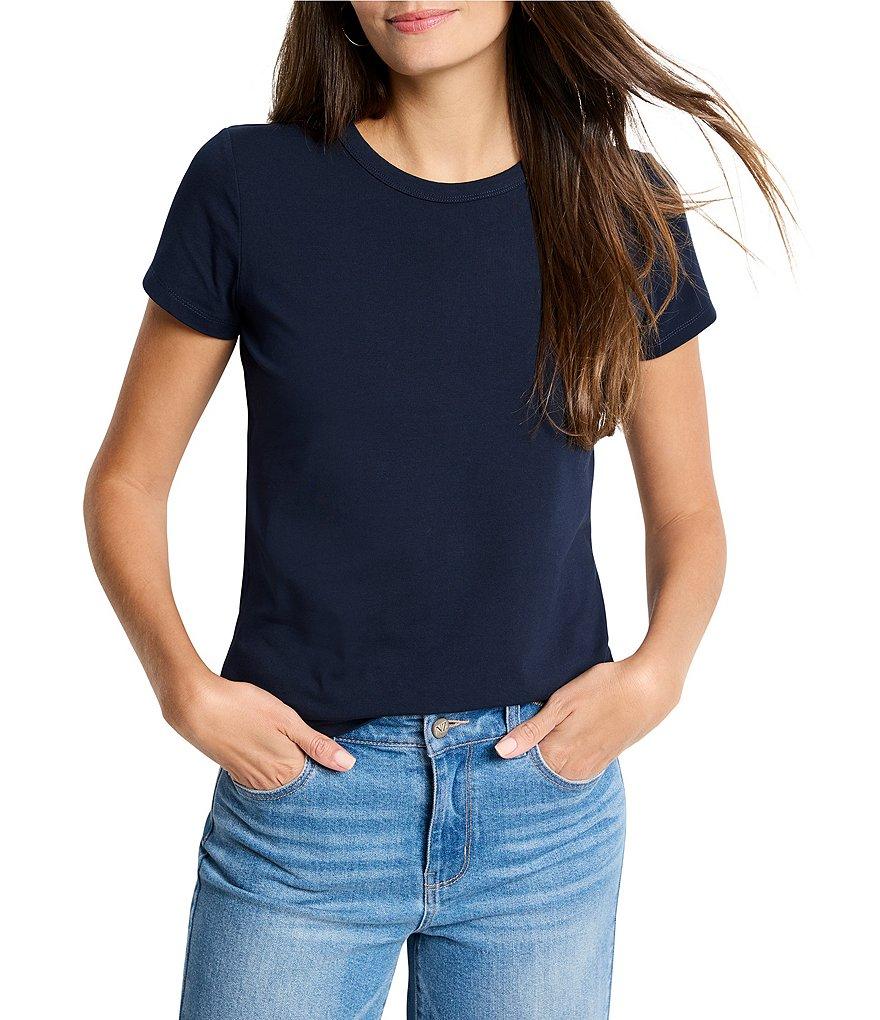 NIC + ZOE Perfect Knit Crew Neck Short Sleeve T-Shirt Product Image