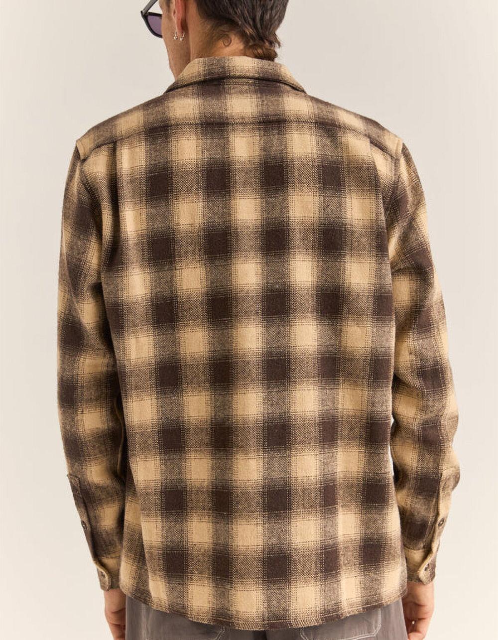 RHYTHM Plaid Mens Flannel - BROWN Product Image