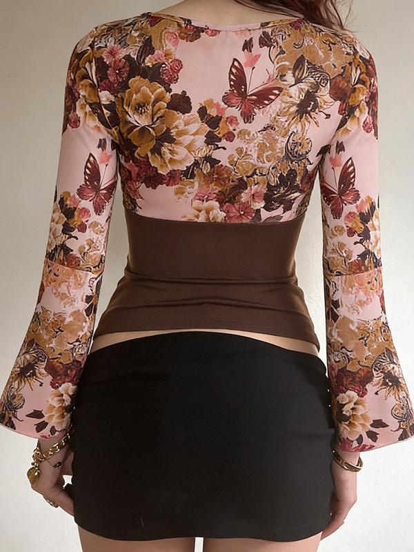 French Vintage Floral Long Sleeve Product Image