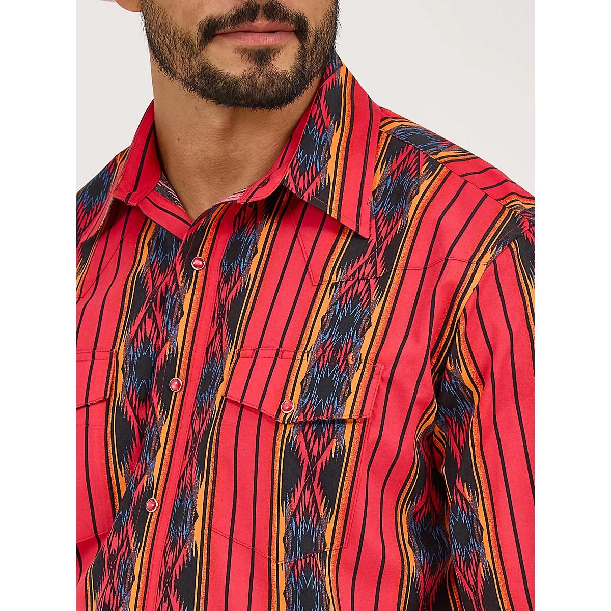Men's Checotah® Long Sleeve Western Snap Printed Shirt in Ocean Product Image