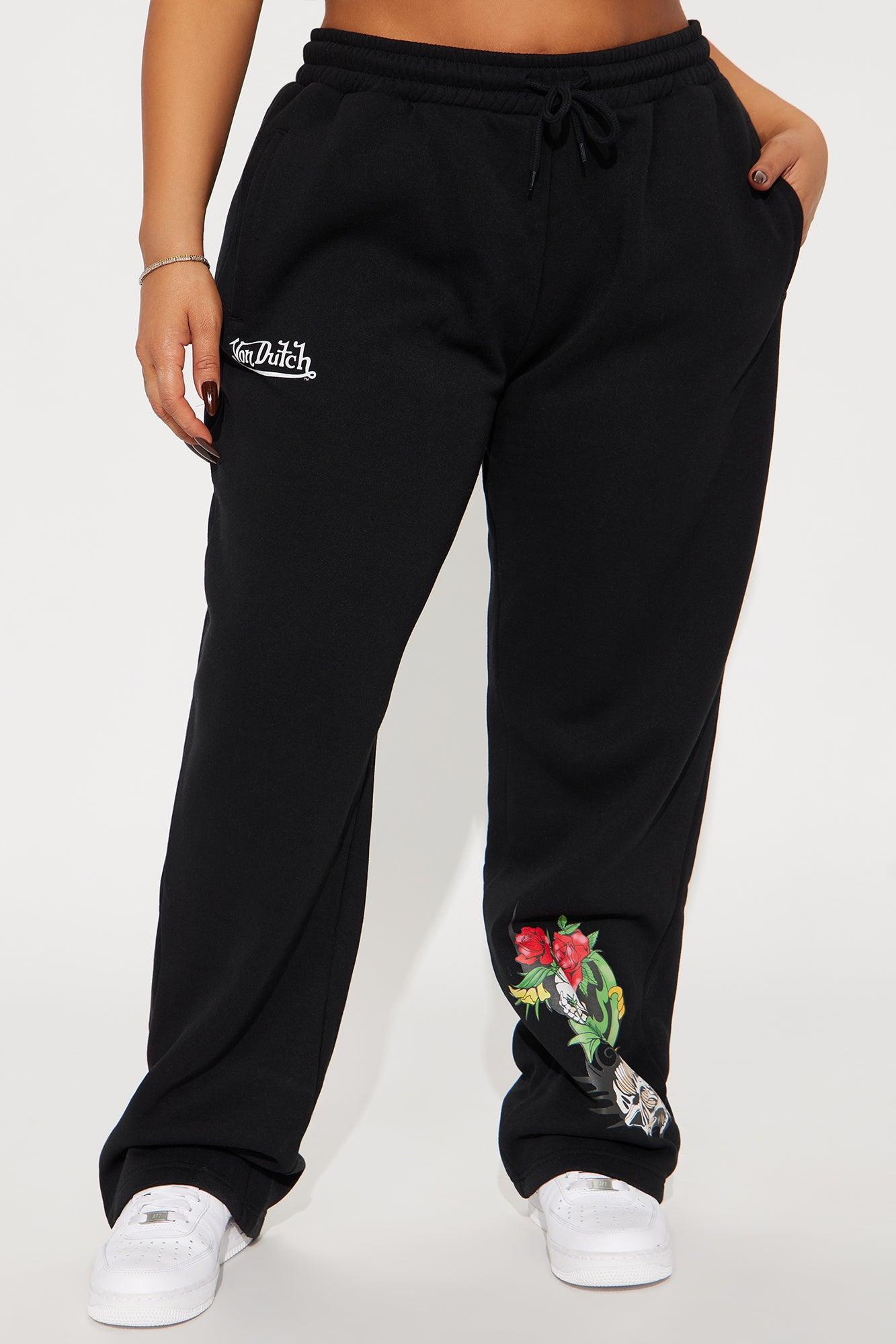 Von Dutch Skull Oasis Wide Leg Pant - Black/combo Product Image