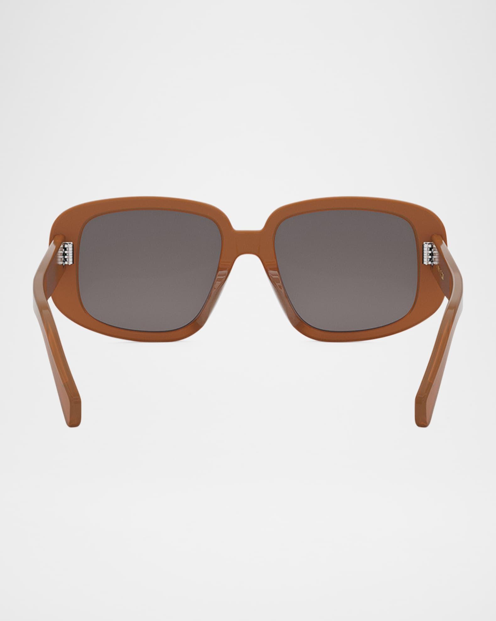 Bold 3 Dots Acetate Shield Sunglasses Product Image