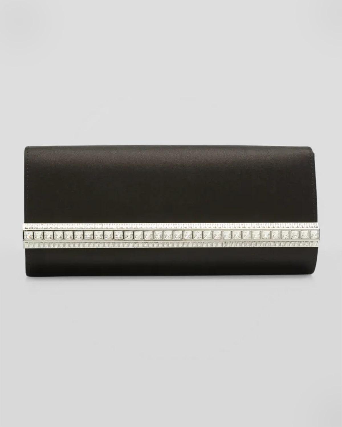 Perry Satin & Crystal Clutch Bag Product Image