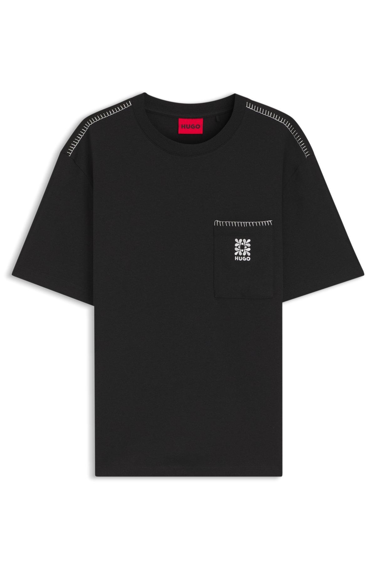 Cotton-jersey T-shirt with embroidered logo Product Image