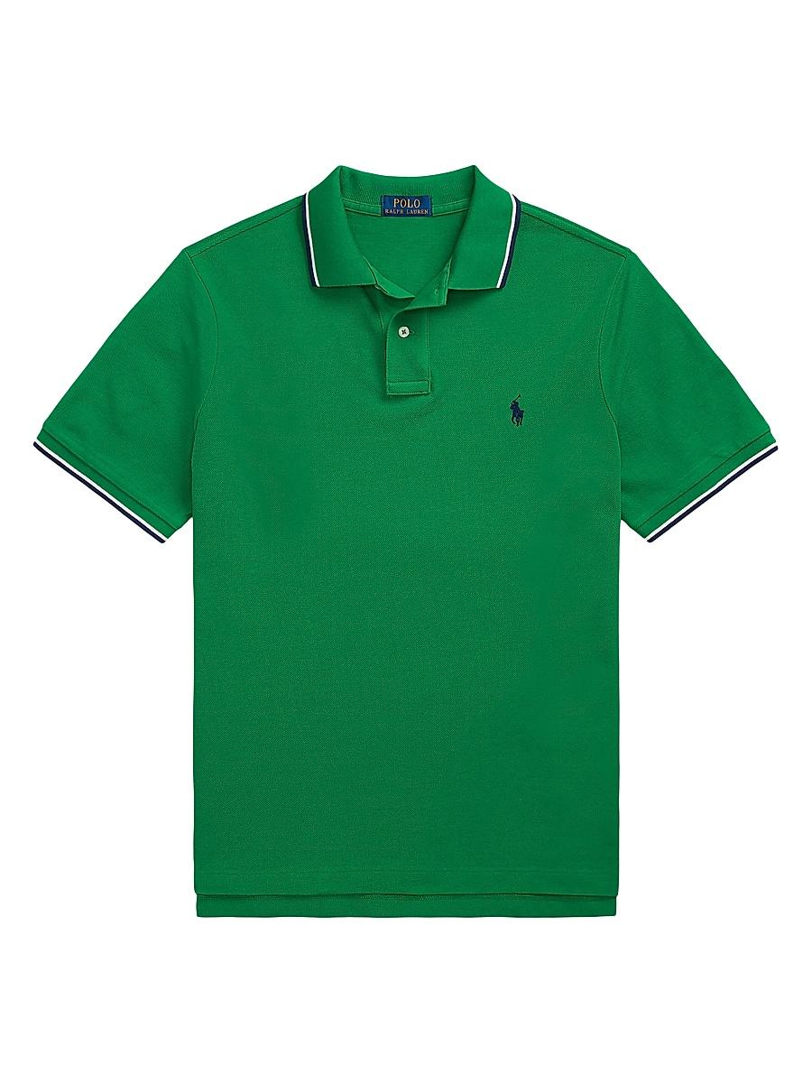 Mens Classic-Fit Mesh Polo Shirt Product Image