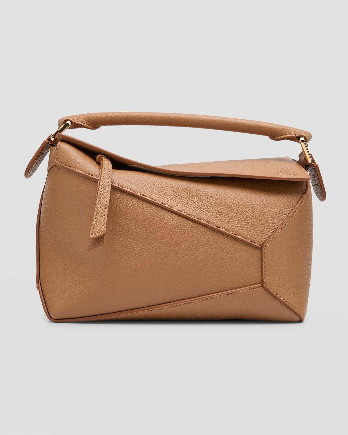 Puzzle Edge Small Top-Handle Bag in Soft Grained Leather Product Image