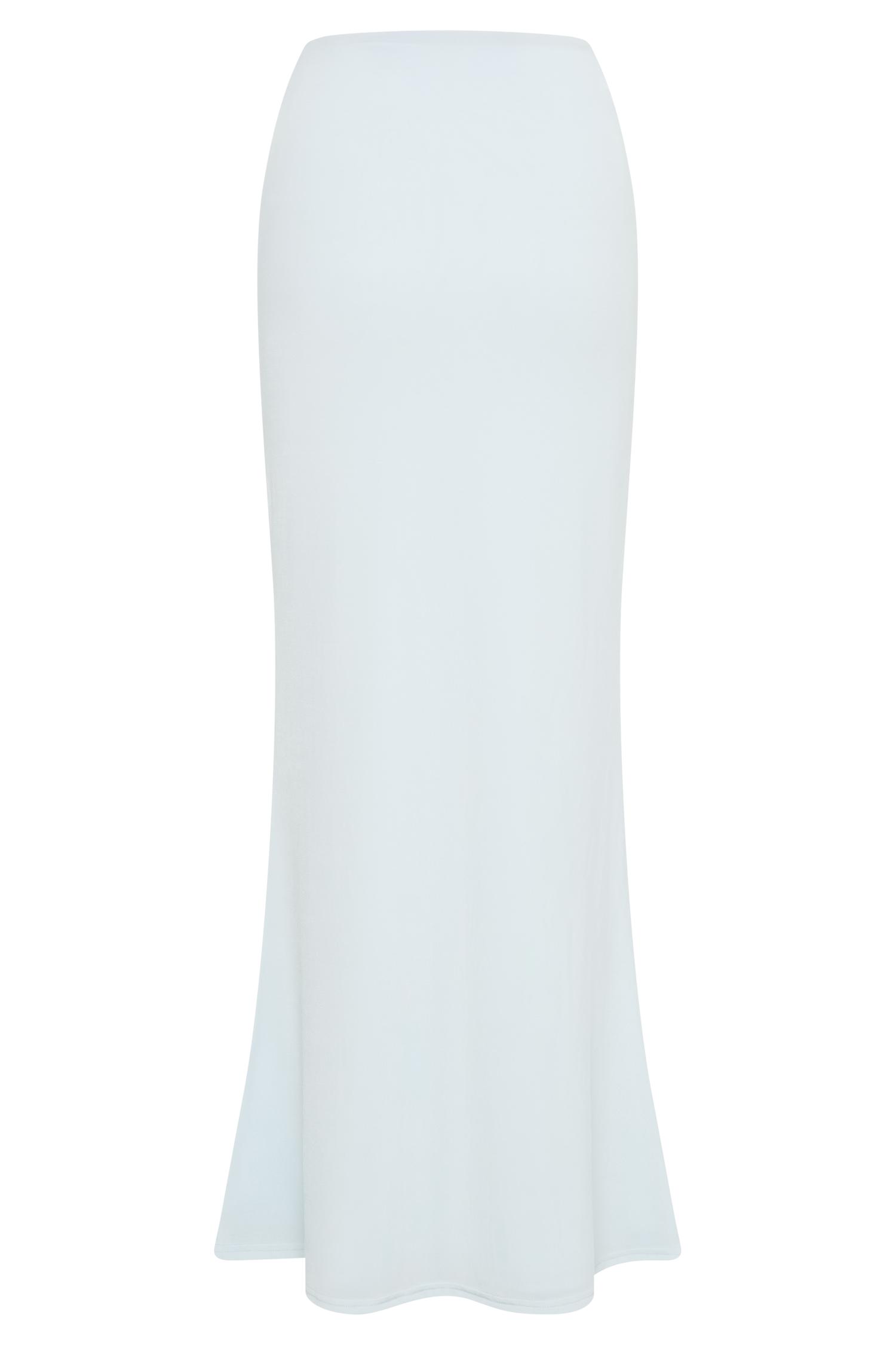 Bruna Slinky Fishtail Maxi Skirt - Sky Blue Product Image