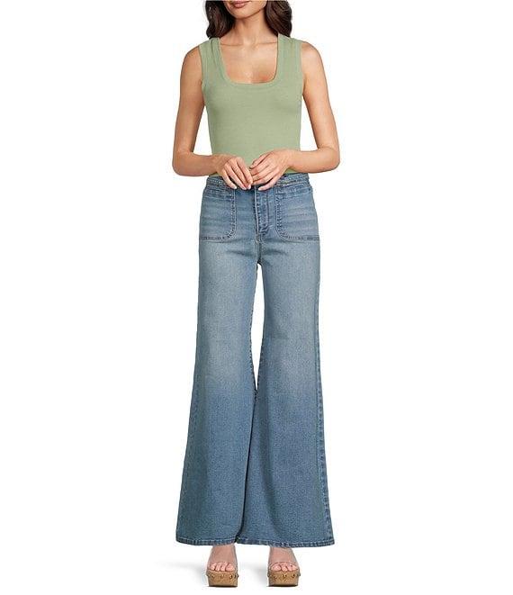 A Loves A Ribbed Knit Scoop Neck Sleeveless Tank Product Image