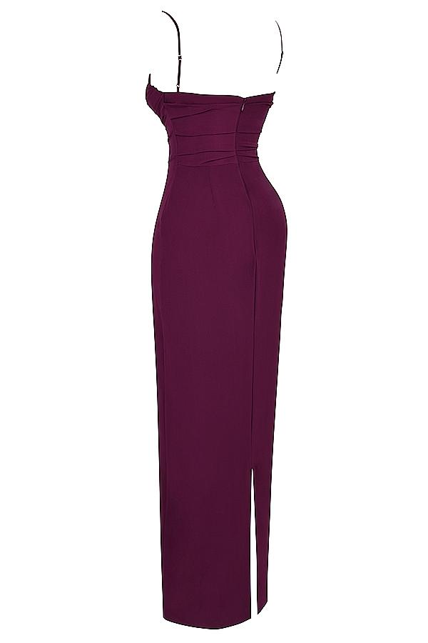 Lani  merlot corset maxi dress Product Image