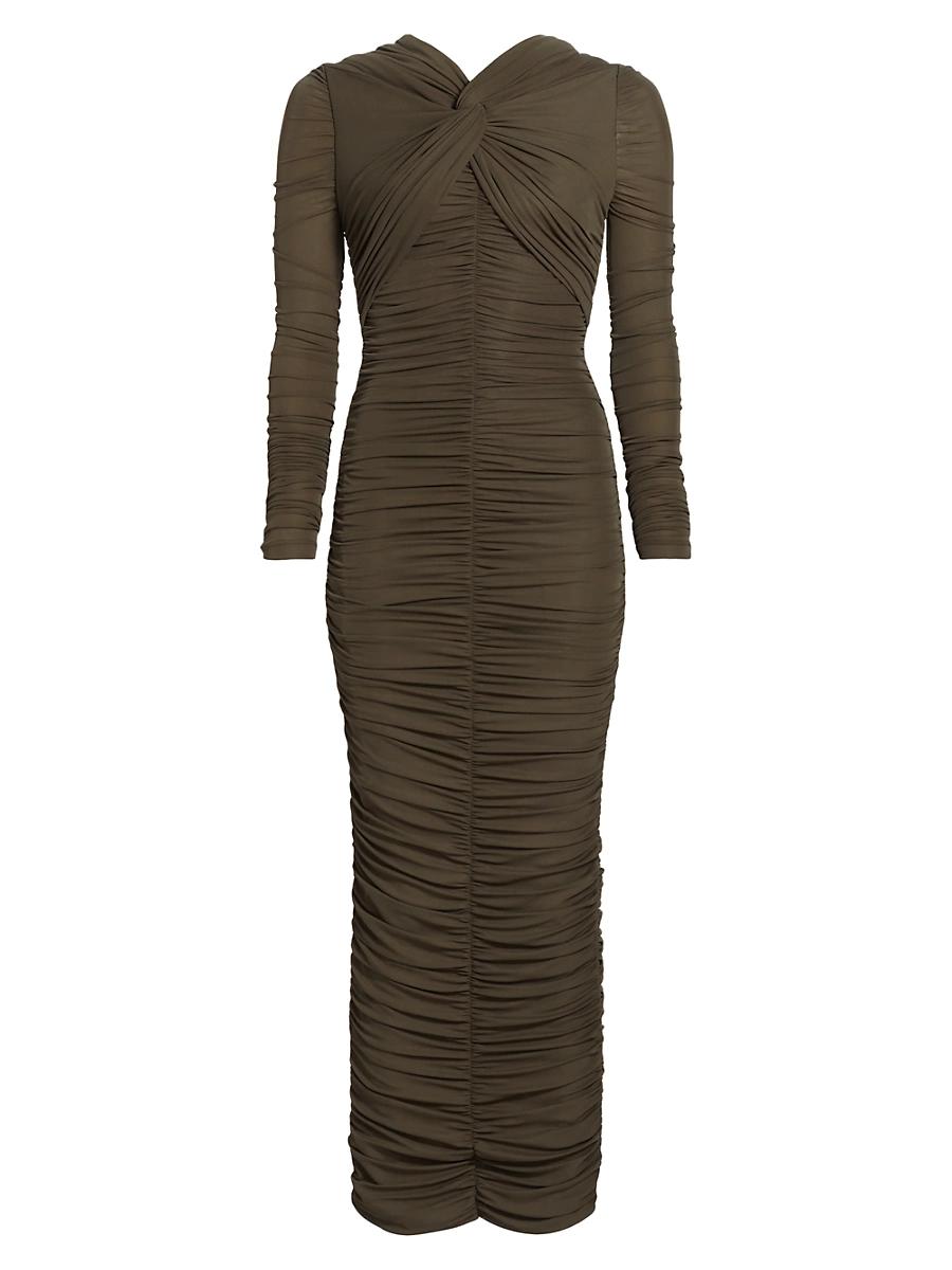Womens Derek Ruched Twist-Detail Maxi Dress Product Image
