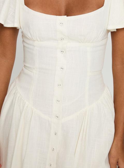 Forever More Mini Dress White Product Image