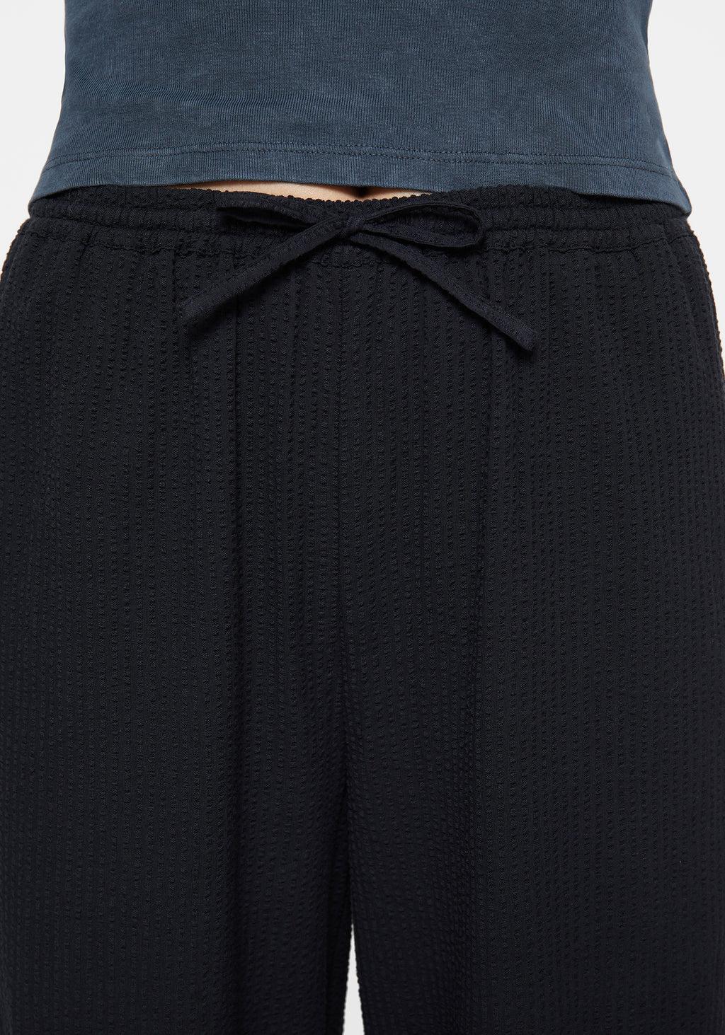 Rian Seersucker Straight Leg Trousers Product Image