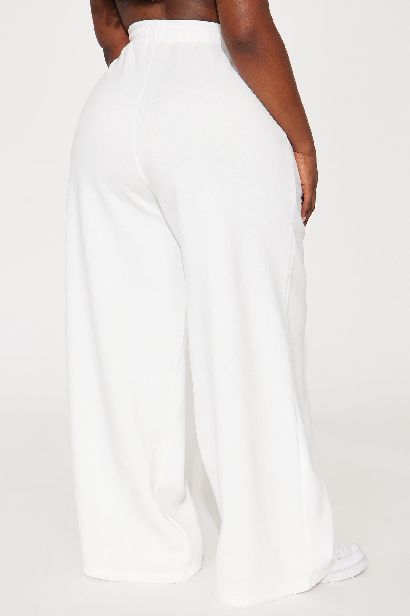 California Dreaming Athletic Wide Leg Pant - White Product Image