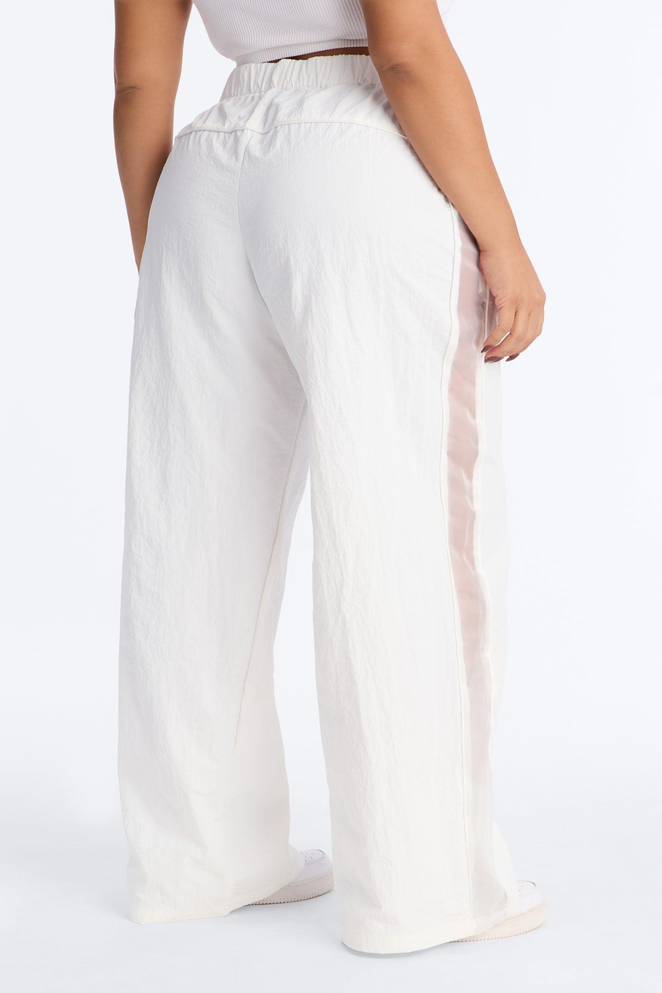 No Days Off Sheer Windbreaker Pant 33″ - White Female Product Image