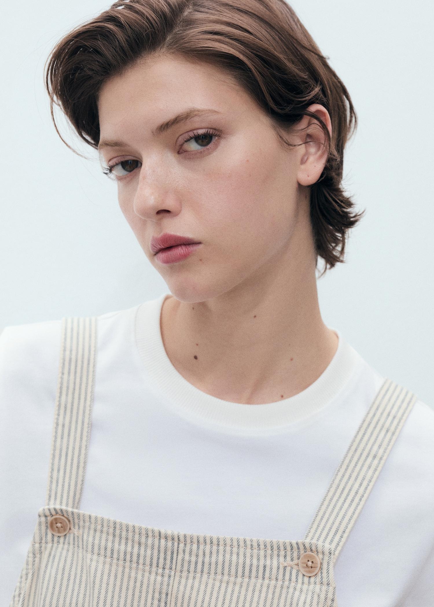 Denim dungarees stripes - Women | MANGO USA Product Image