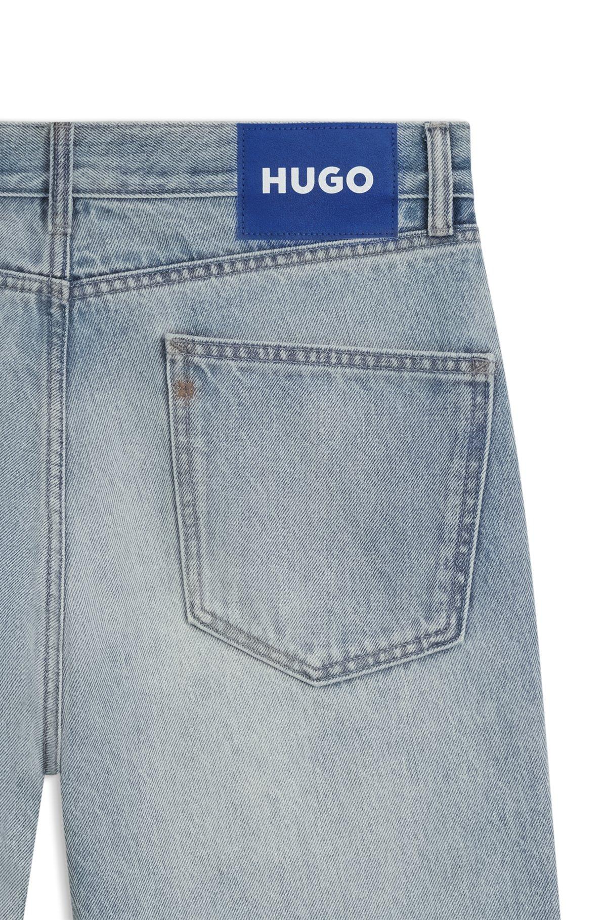 Regular-fit jeans in light-blue cotton denim Product Image