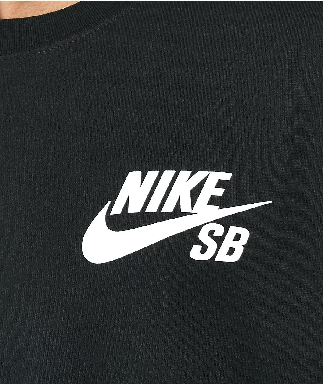 Nike SB Logo Black & White T-Shirt Product Image