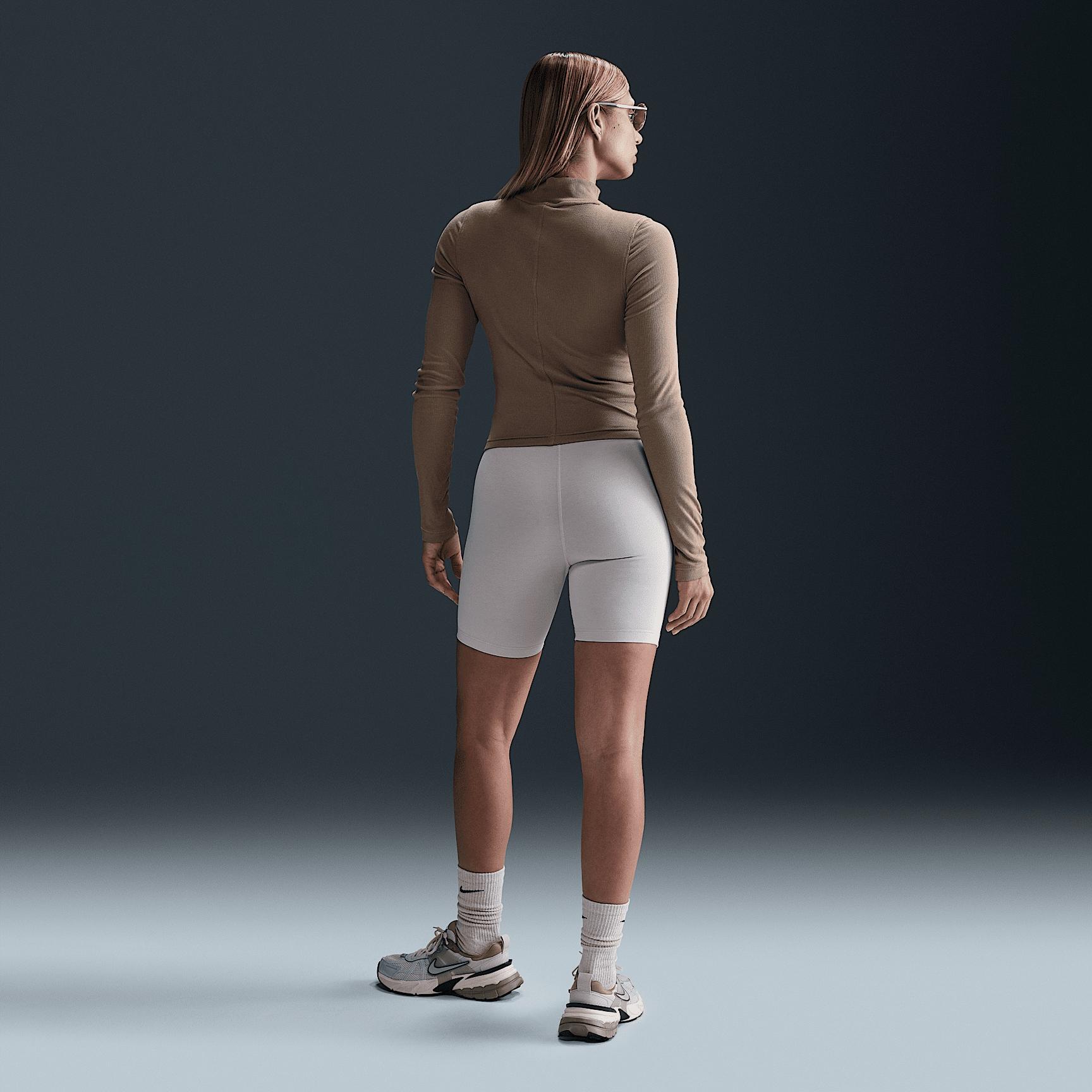 Nike Sportswear Essential Women's Ribbed Mock-Neck Long-Sleeve Top Product Image