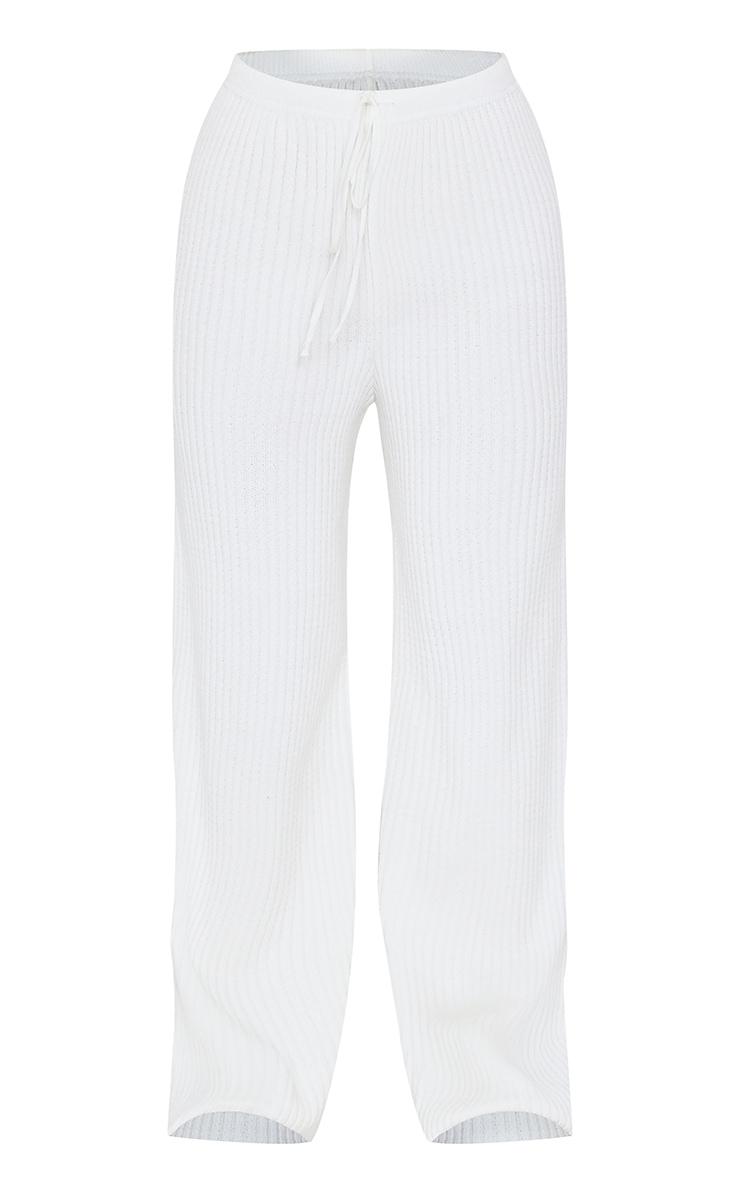 Petite Cream Knitted Pants Product Image
