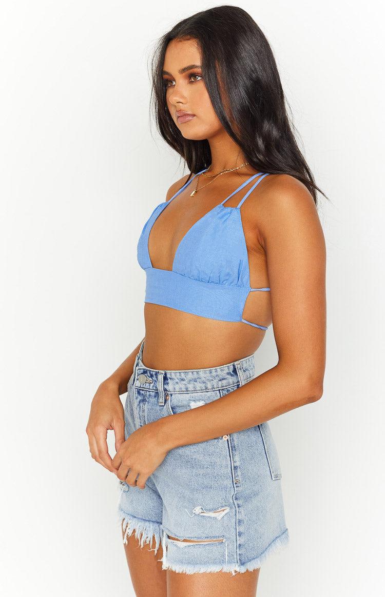 Believe Blue Crop Top Product Image