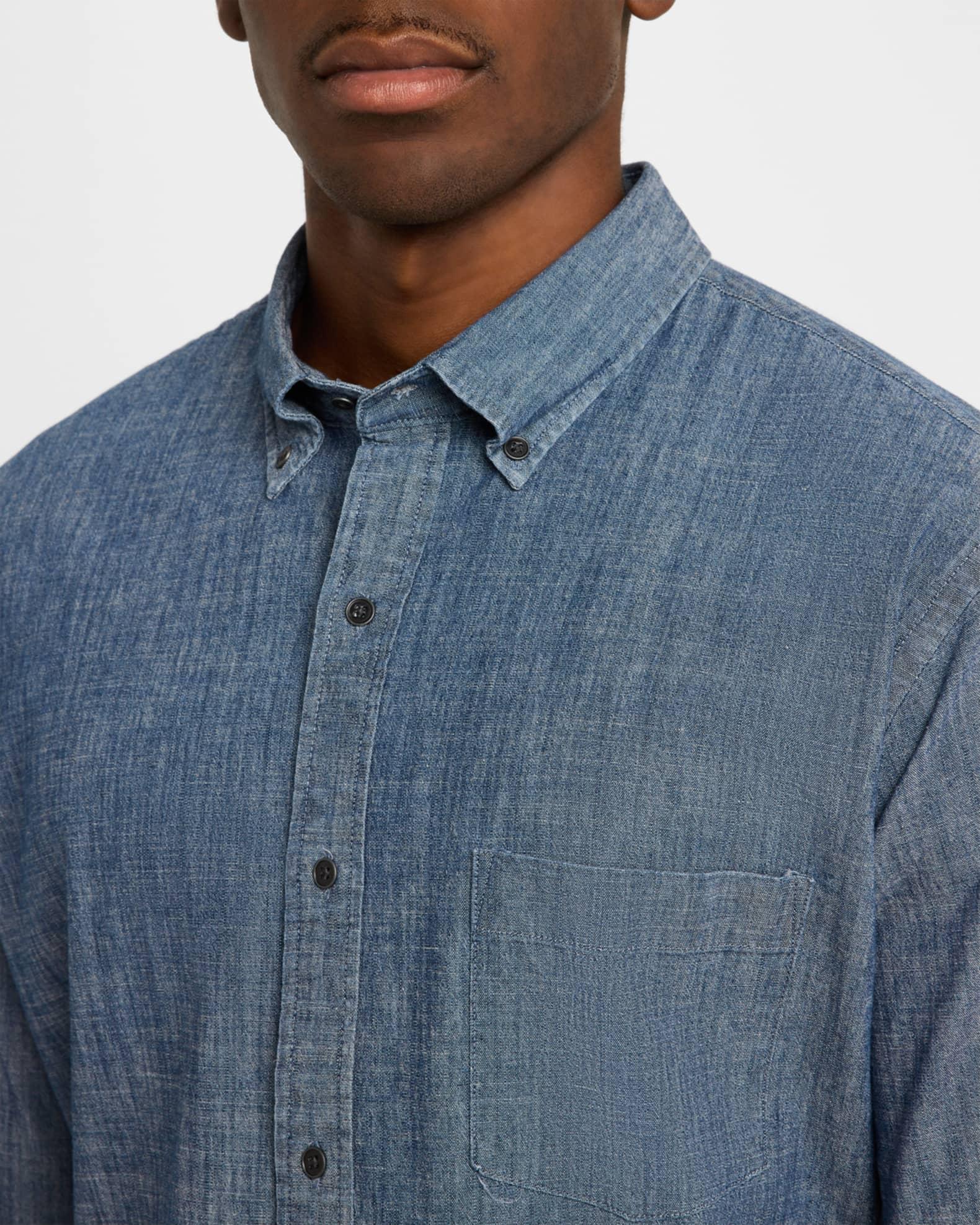 Men's Tamworth Chambray Cotton-Stretch Sport Shirt Product Image