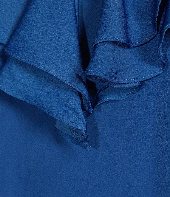 Slim Factor by Investments Corinne V-Neck 3/4 Ruffle Sleeve Blouse Product Image