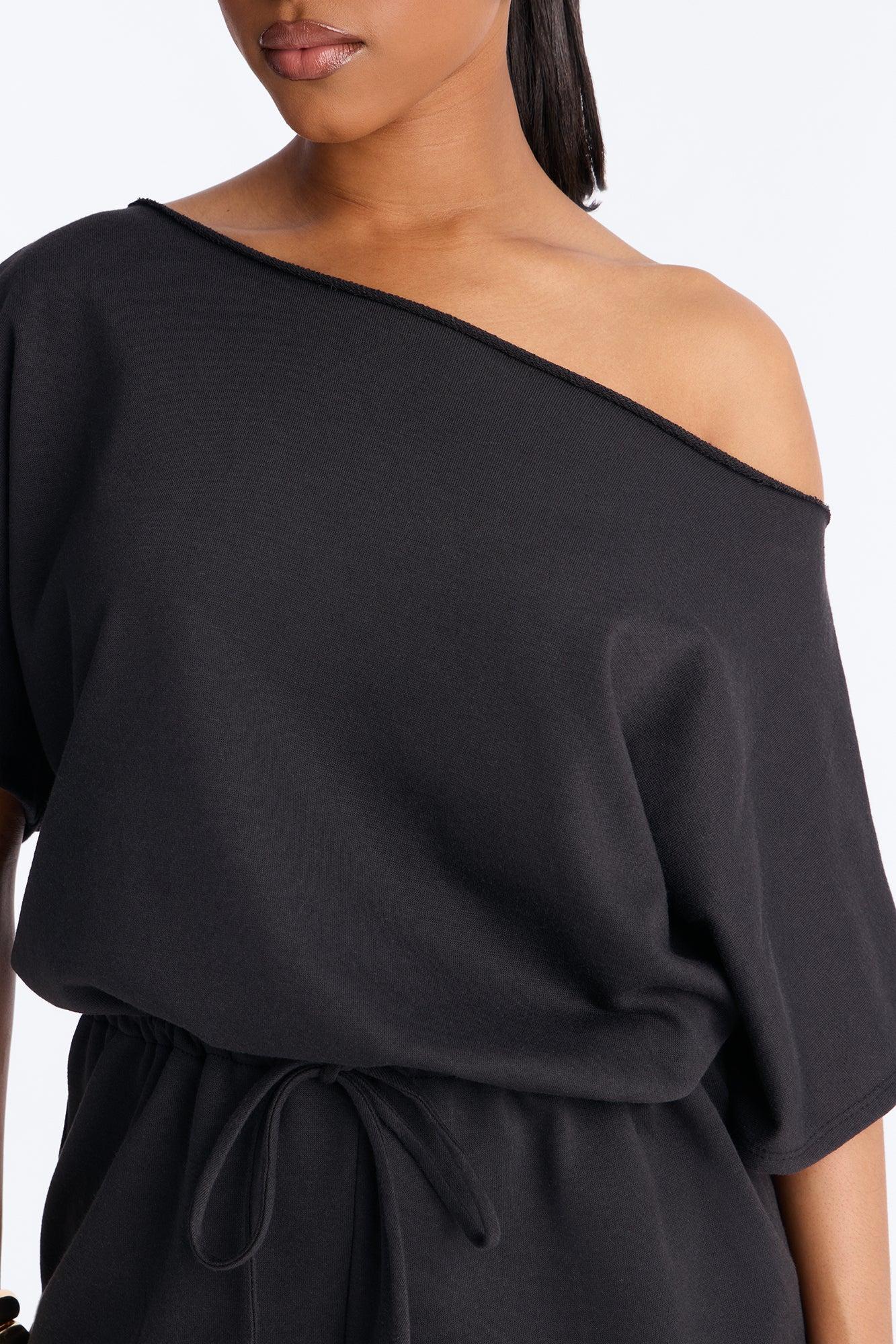 Weekend Away Off Shoulder Romper - Black Female Product Image