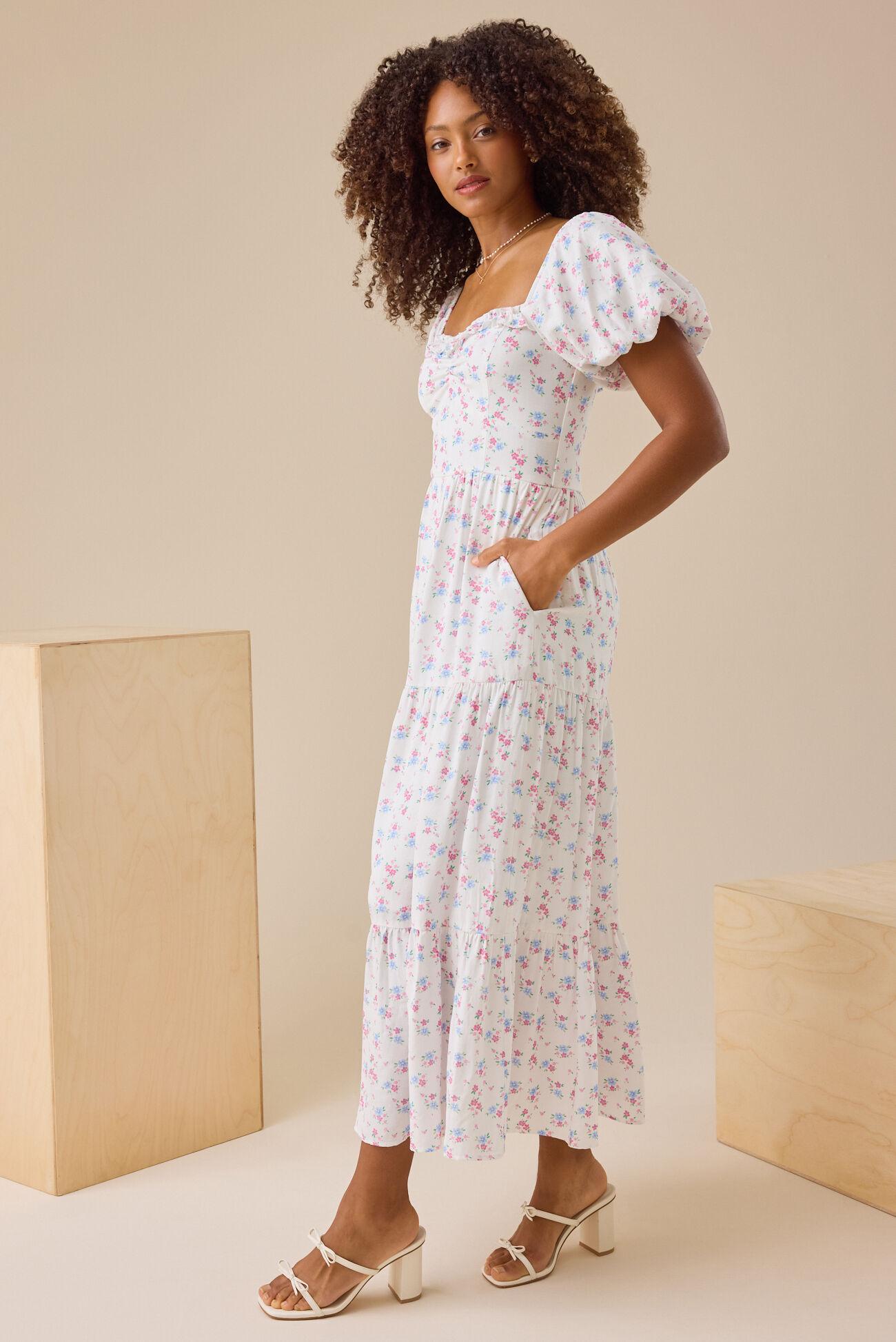 Jessy Puff Sleeve Maxi Dress Product Image